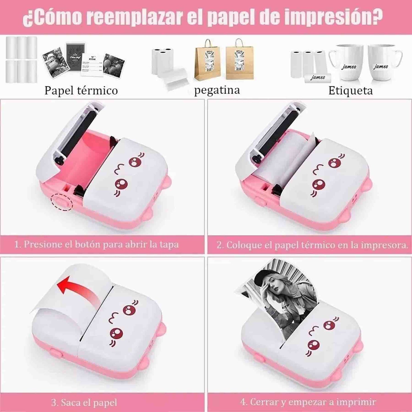 ➡️Impresora Térmica Gatito Mini