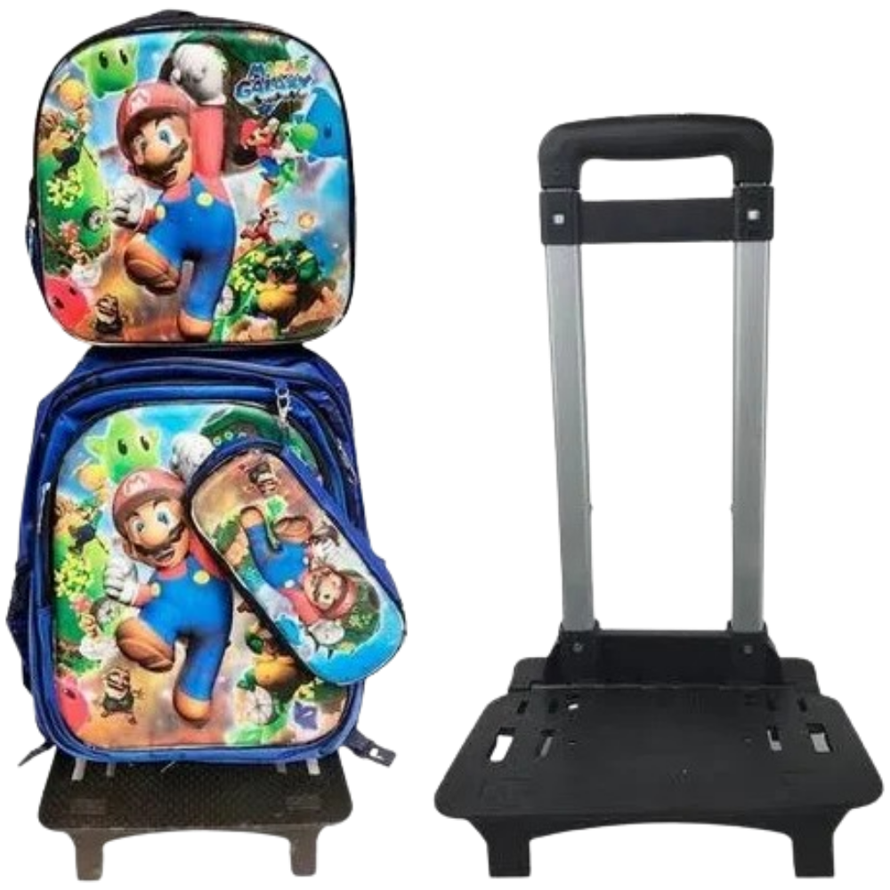 ▶️ Pack Escolar Mochila con ruedas Más Estuche Más Lonchera
