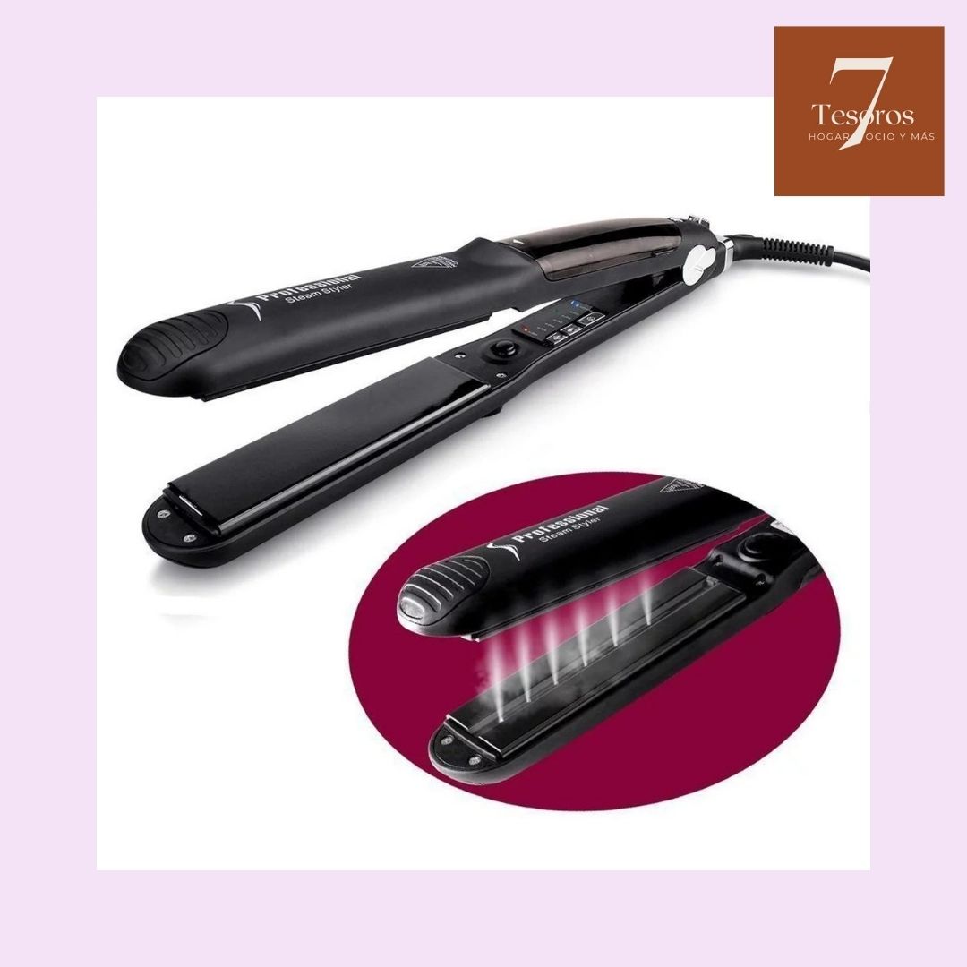 ➡️ Plancha Profesional a Vapor Alisadora y Rizadora Steam Styler