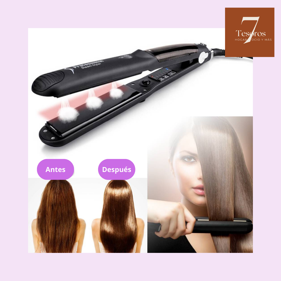 ➡️ Plancha Profesional a Vapor Alisadora y Rizadora Steam Styler